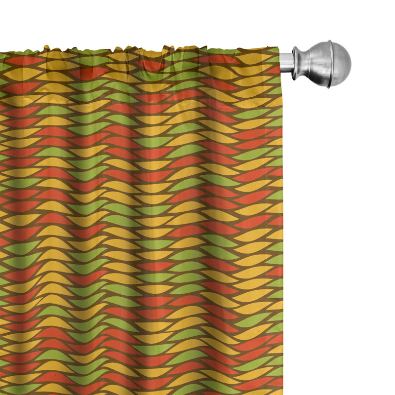 Colorful Semi-Sheer Rod Pocket Curtain Panels, 28" x 95"