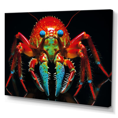 Modern Colorful Raimboo Mantis Shrimp I Framed On Canvas Print -  Highland Dunes, BBBCBA8945894D37967EB340E3818825