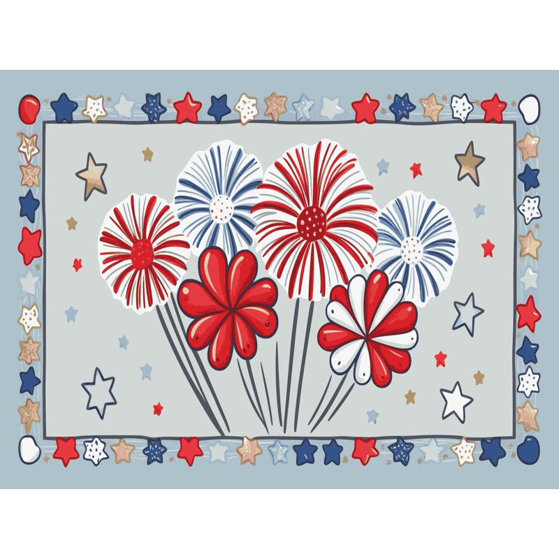 Tapis vacances des fêtes The Holiday Aisle®, Rectangulaire 2 pi x 3 pi