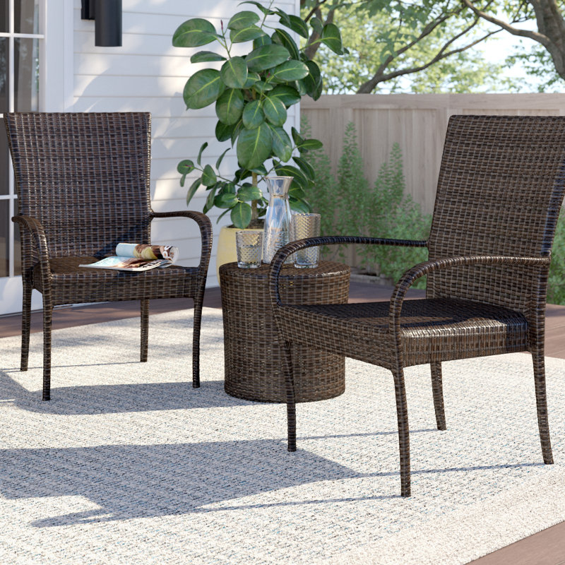 Bertillo 3 Piece Rattan Seating Group