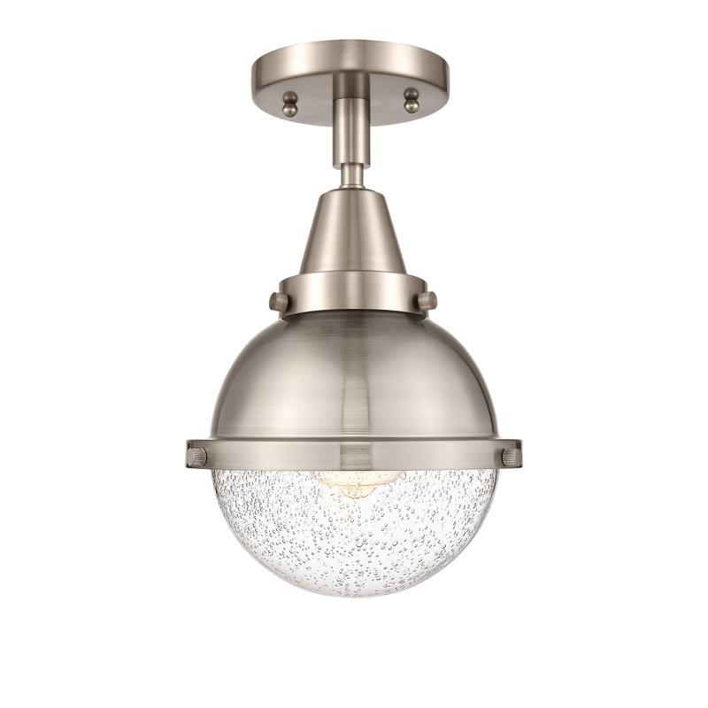 Plafonnier encastré en verre, Non, Nickel satiné brossé, DEL