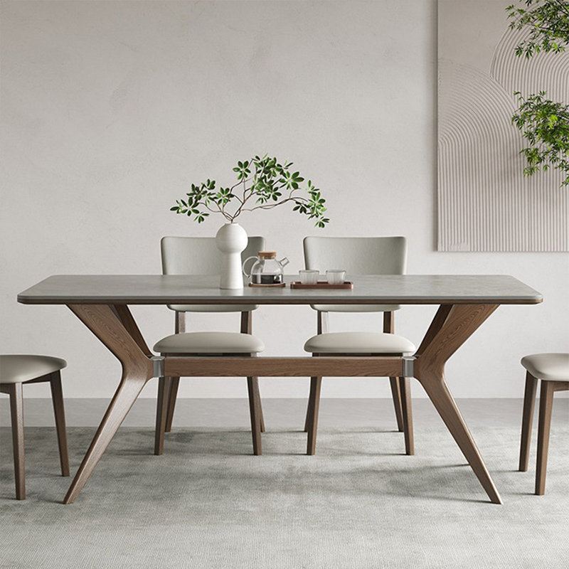 Table de salle à manger en frêne, H 29,53 po x L 55,12 po x l 31,5 po