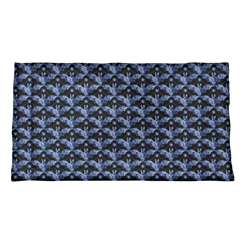 Taie décorative Katelyn Elizabeth Rainbow Bats, Simple standard, Polyester, Bleu