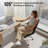 High Back Armless Genuine Leather Task Chair With Aluminum Frame, Armless Desk Chair-1599099487