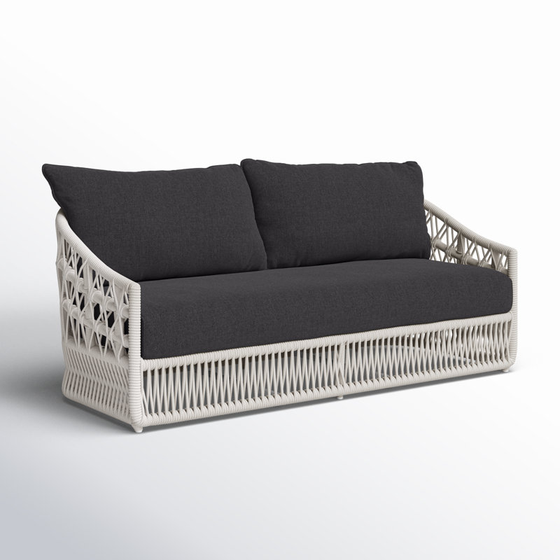 Lucan 78'' Wide Outdoor with SunbCushions, Spectrum Carbon Sunbrella® Plainweave