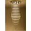 Lustre encastré 10 lumières 26,4 po en acier inoxydable chromé et cristal pour salon