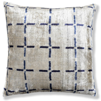Coussin en velours de soie tissé à la main 20 po x 20 po | Coussin décoratif organique de luxe moderne