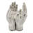 Set Of 2 6X6x9" Accepting Hands Accent Cement Hand Decor