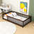 Twin Wooden Frame Kids Bed With Slats-1832632924