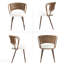 Table de salle à manger extensible en bois massif et chaises tissées brun foncé 2 pièces - Chaises de style ferme
