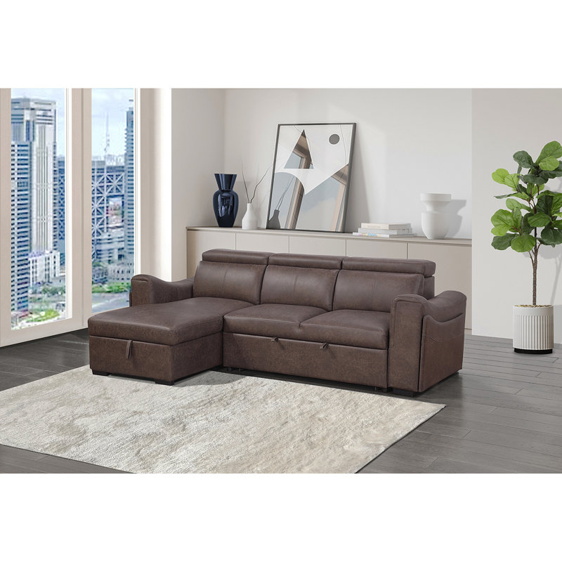 Bruno Brown Pull Out Complete Sofa Bed