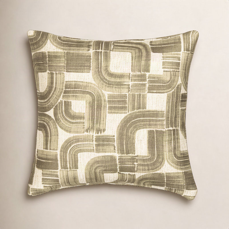 Coussin décoratif Iriye Albue, Plumes, Aneth, 22 po x 22 po