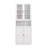 Metal Kitchen Pantry Cabinet - 72" Tall Storage with Adjustable Shelves (White), Heavy Duty Stainless Steel Frame, Freestanding Cabinet for Kitchen/Pantry/Bathroom