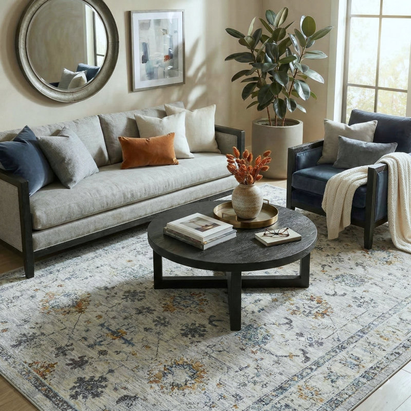 Tapis de couloir intérieur en polyester Roseau, Rectangle de 5 pi x 8 pi