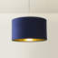Aidar Linen Blend Drum Lamp Shade ( Slip-On ) in Blue-2001287656
