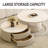 White Stone + Manufactured Wood Round Coffee Table-249973079