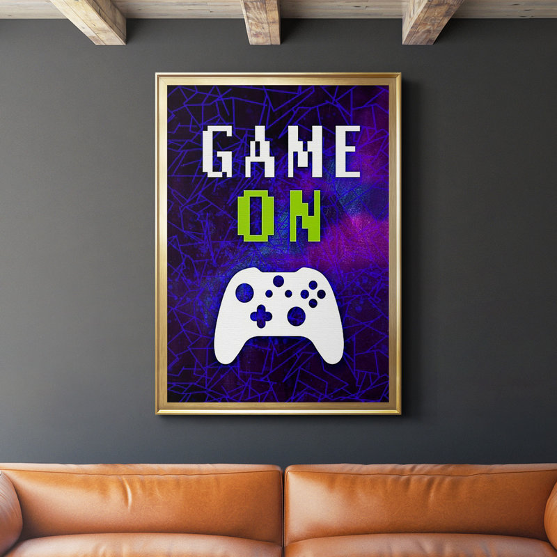 It's Game On II " It's Game On II ", Gold, 42.5" H x 30.5" W x 1" D
