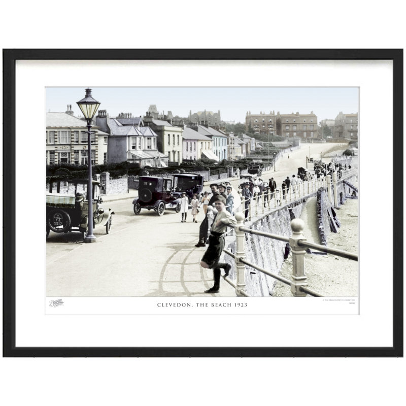 Clevedon, The Beach 1923 - Single Picture Frame Print, 45cm H X 60cm W x 2cm D