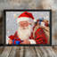 Cadre noir, cadeau de père Noël, impression murale, décoration festive réconfortante-181567871