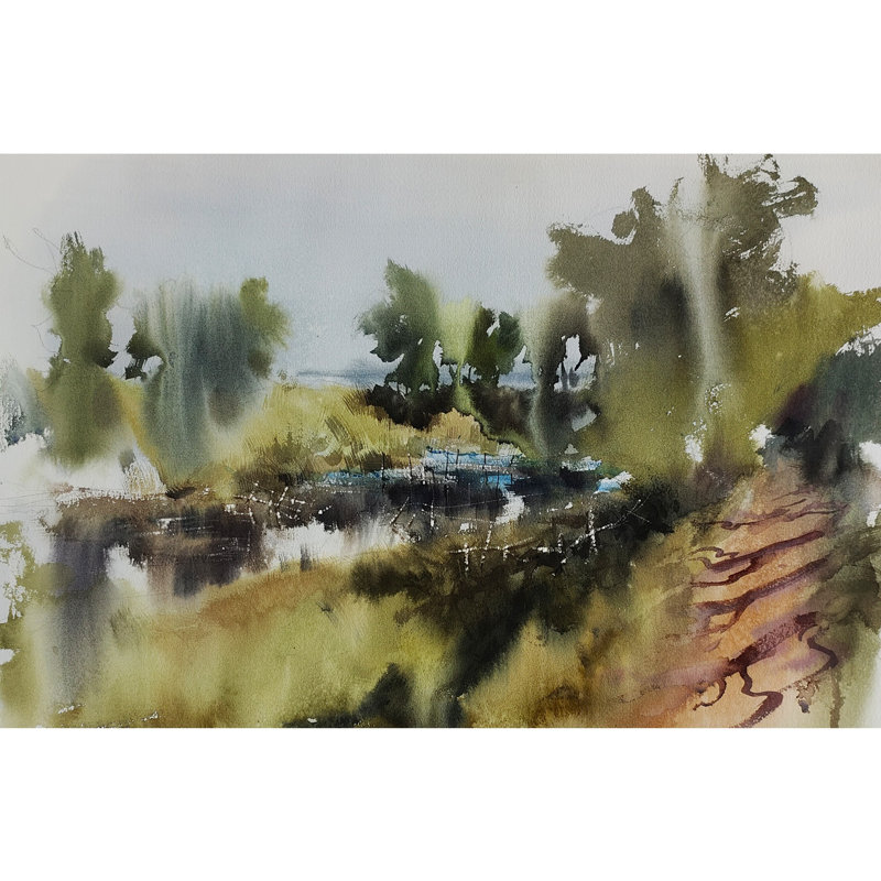 Paysage abstrait de jour de pluie | Art esthétique | Achintya Hazra