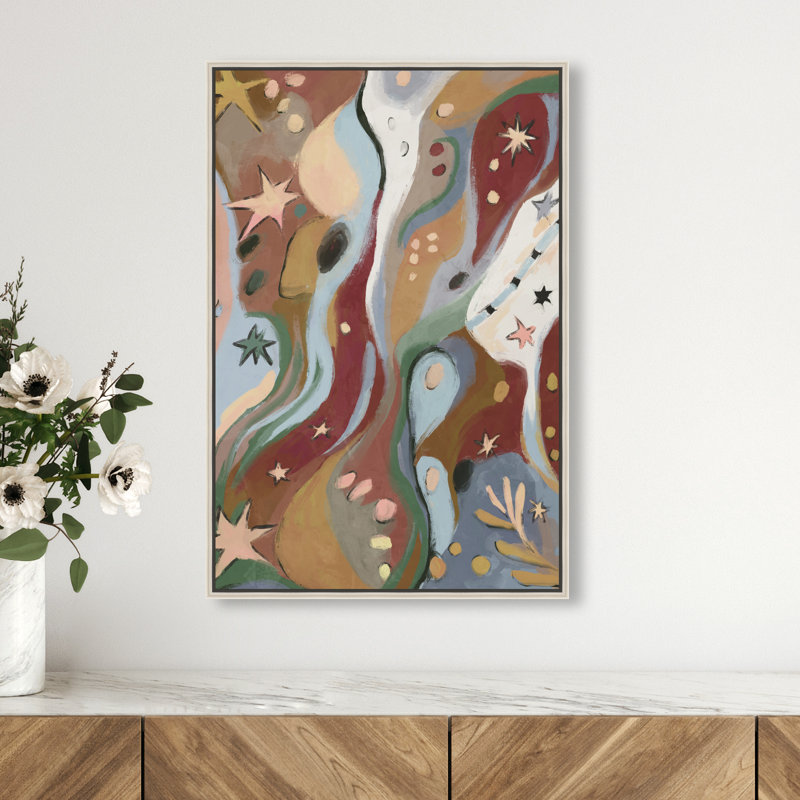 Modern Folk II Print by Oliver Gal, 37"H x 25"W, Silver Floater Frame