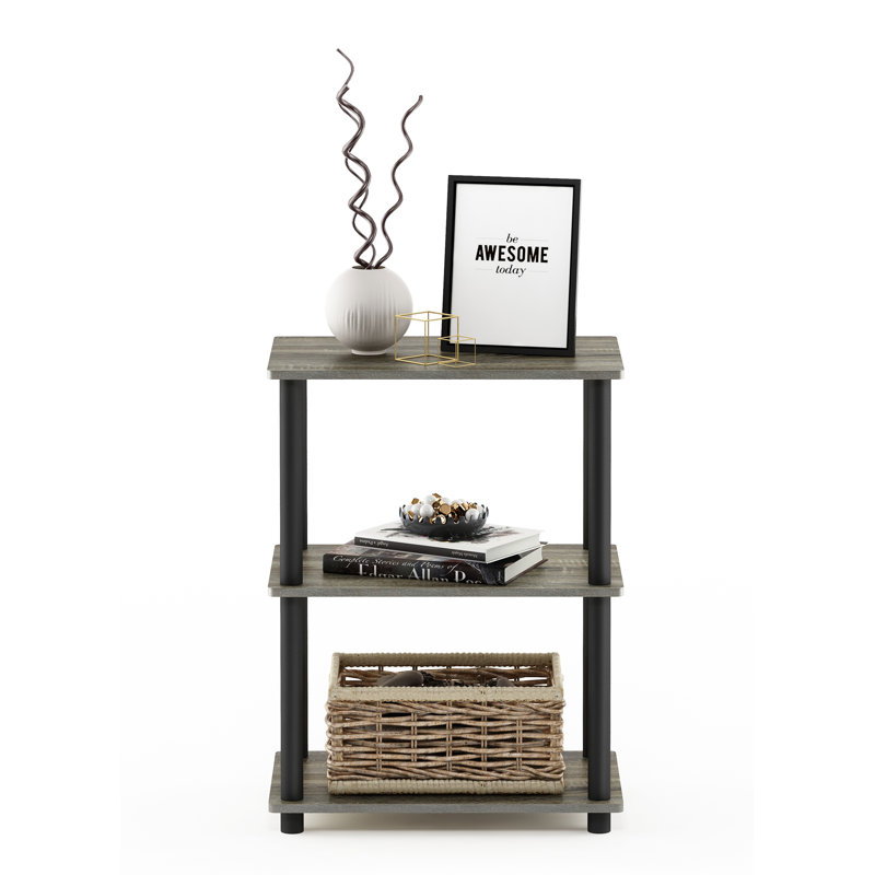 64cm 3 Shelf Toolless Assembly Shelving Unit, French Oak Grey