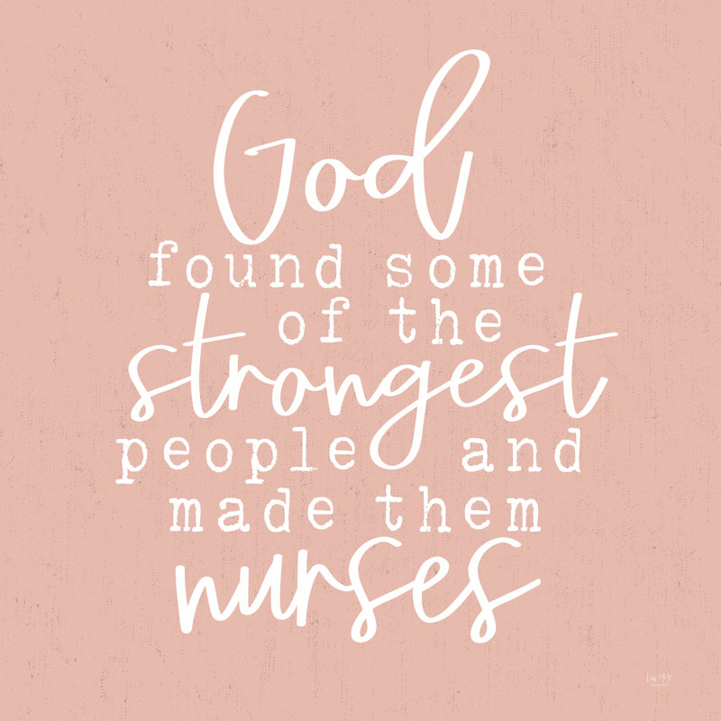 Nurses - Strongest People par Lux + Me Designs - Art textuel, H 12 po x l 12 po, Black Single Picture Framed, Yes