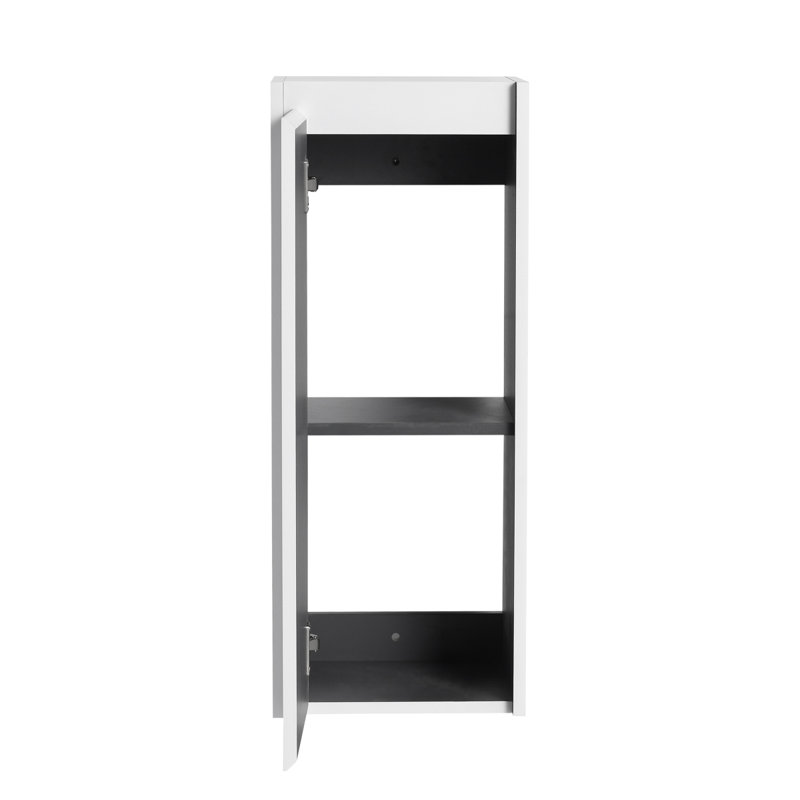 Modern Bathroom Wall Cabinet, 12", Soft Close Doors, Practical Storage 12" Mounted Close, Appearance