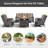 Darijus 5 - Person Outdoor Seating Group with Fire Pit with Cushions-1005631512-1005631514