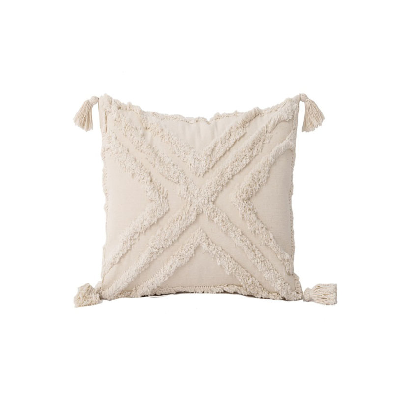 Housse de coussin Novel, Beige, Carré