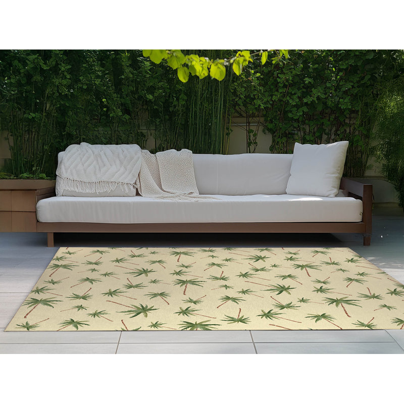 Summer Palms Outdoor Rug, Rectangle 5' x 7'