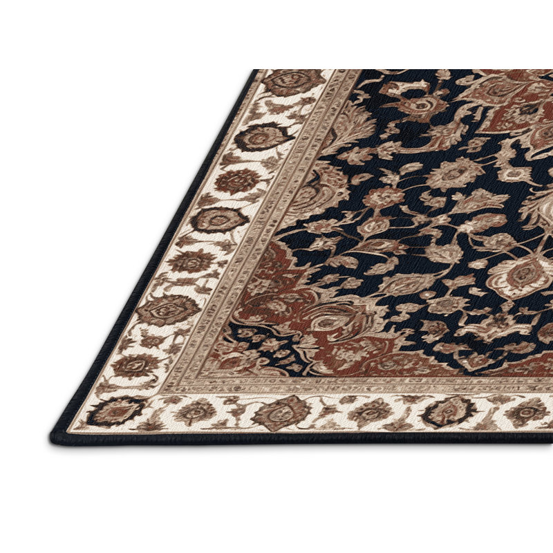 Machine Washable Persian Brown Area Rug, Runner 2' x 5'