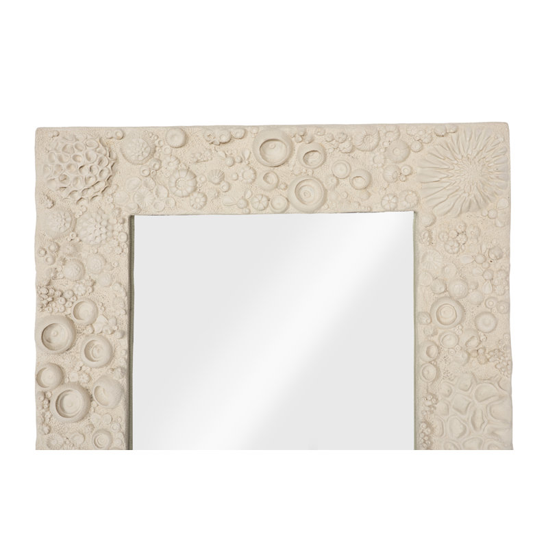 Off-White Rectangular Wood Full Length Mirror