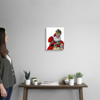 Space Space Santa, art mural sur toile