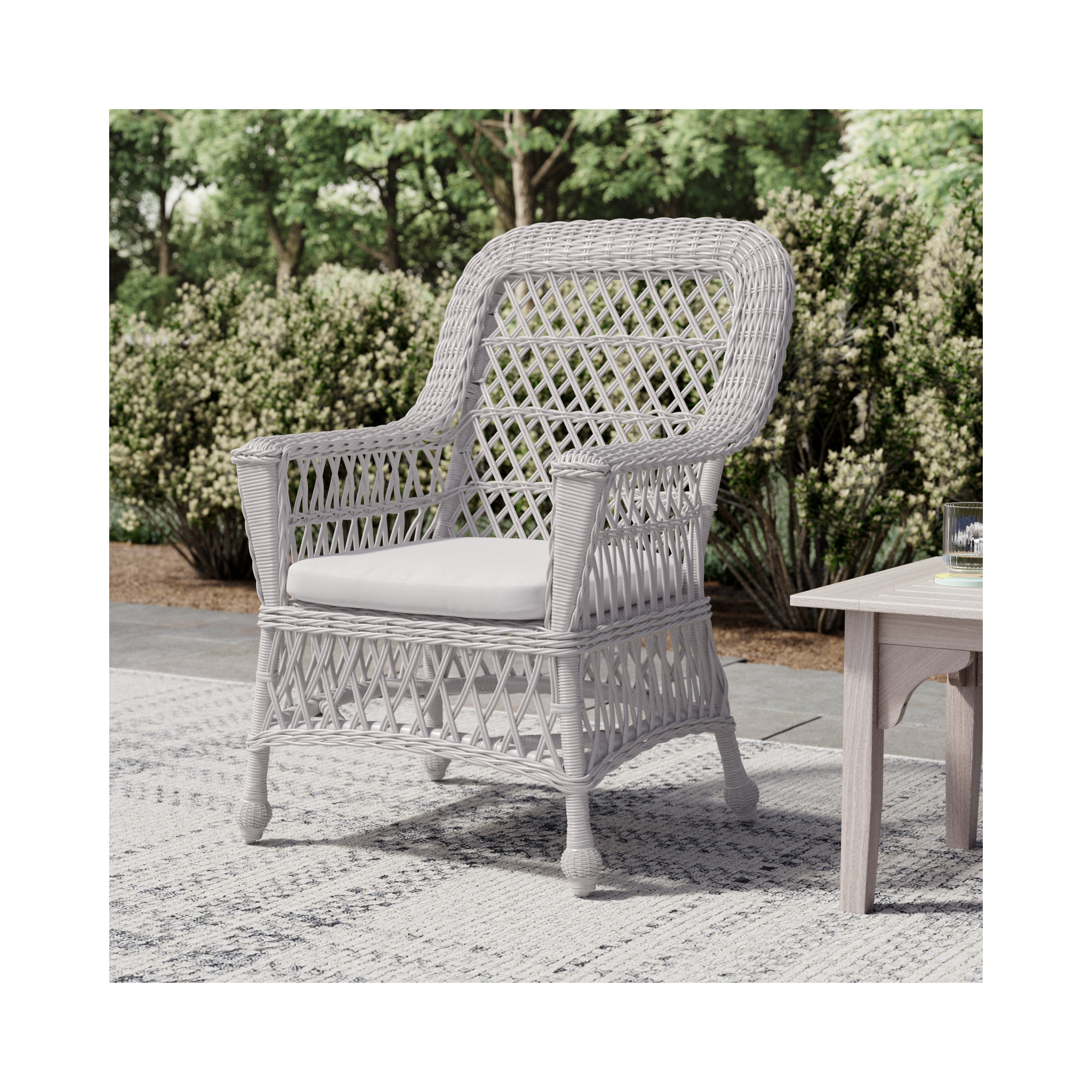 Outdoor Lounge Chair, White