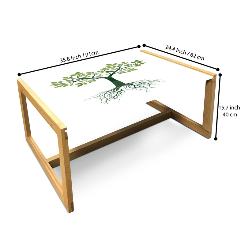 Jabare Trestle Coffee Table, 40cm H x 91cm W x 62cm D