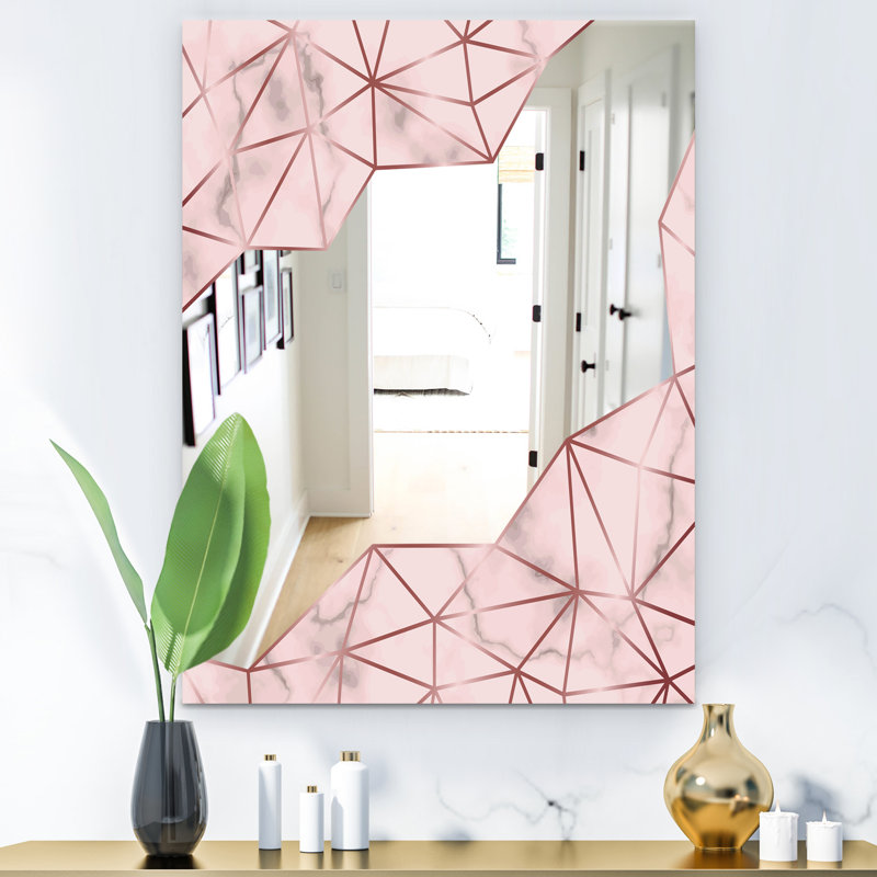 Miroir d'appoint Capital Modern, H 39,4 po x l 29,5 po, Rose
