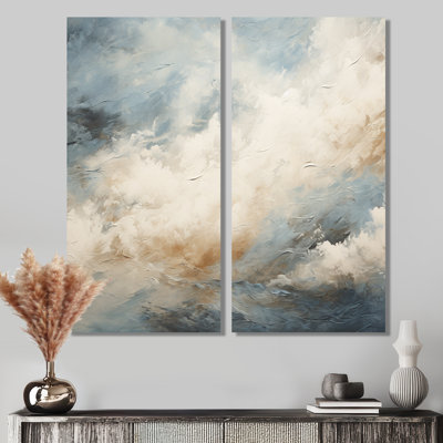 Muted Colors Minimalism Storms I - Beige Wall Art