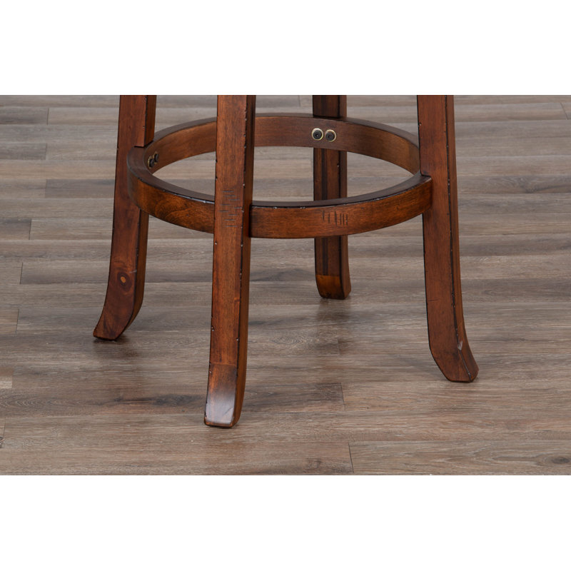 Sears Swivel Upholstered Counter Stool, Bar Stool (30" Seat Height), Vintage Mocha