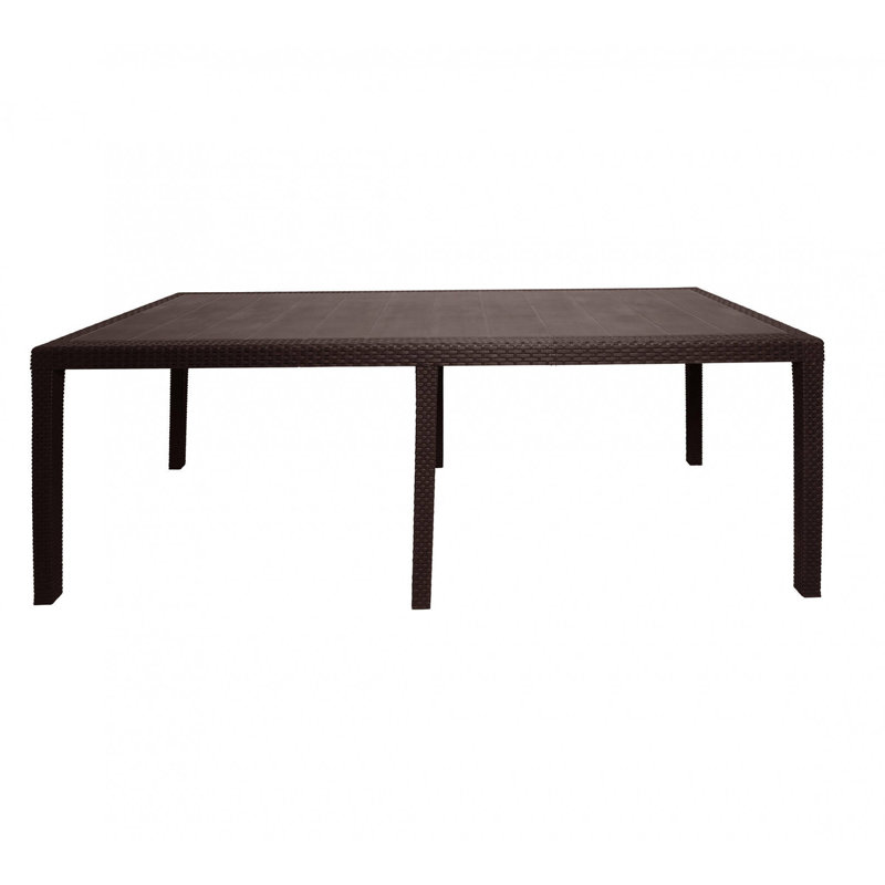Shailene Extendable Rattan Dining Table, Brown