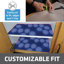Doublure de tablette et de tiroir de qualité supérieure, tissu rembourré épais, absorbant, imperméable, antidérapant, non adhésif, doublures pour armoires de cuisine, armoires (bleu médical) (12 po x 59 po) (fabrication américaine)-56614949-101170186