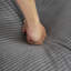 Repose-pieds 35,4 po à deux couches pour le salon, la chambre à coucher, gris foncé