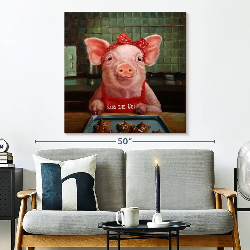 Crowle Gingerbread Pigs, 33" H x 33" W