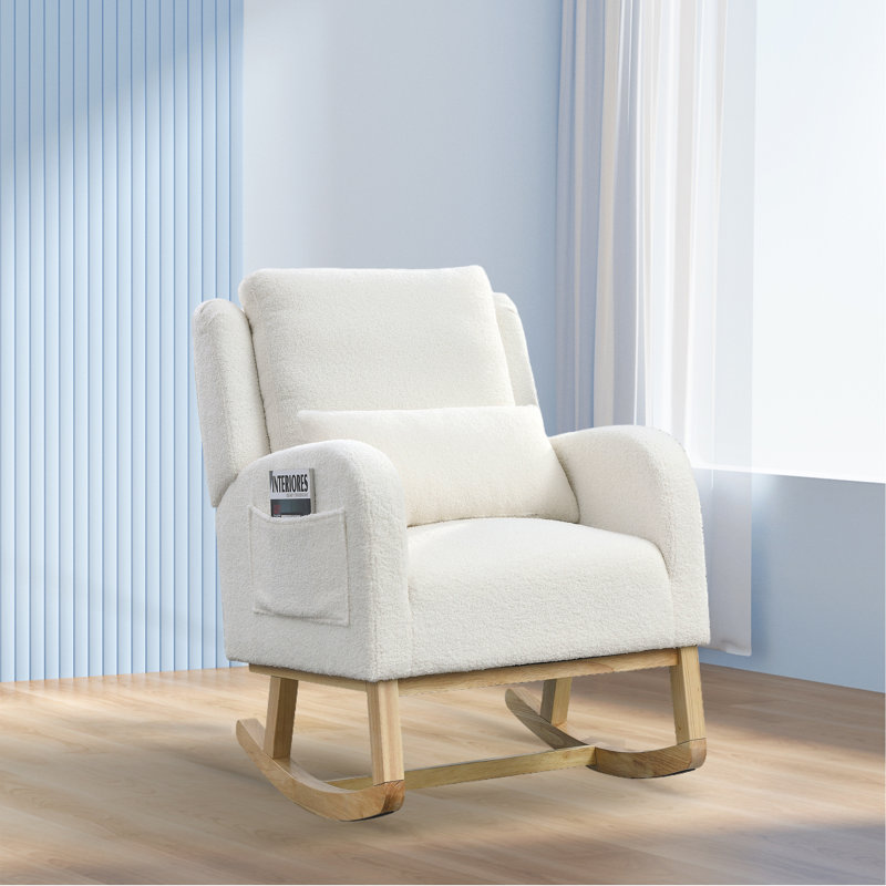 Chaise berçante Daline, Ivoire