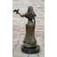 Mythological Goddess with Bird Bronze Sculpture - Celtic Norse Numbered Signed Art