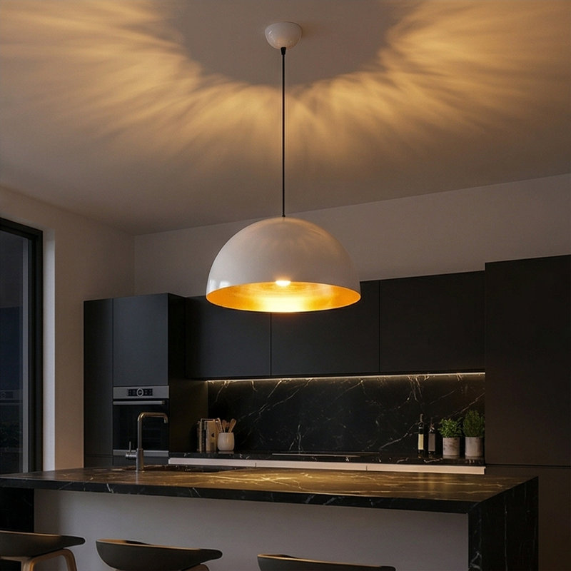 Aurelius 1-Light Adjustable Single Dome Pendant