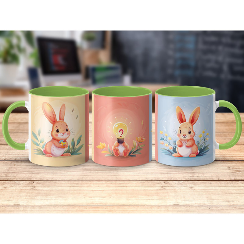 Ceramic Coffee Mug, Light Green