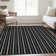 Premium Machine Washable Prisco Black Rug