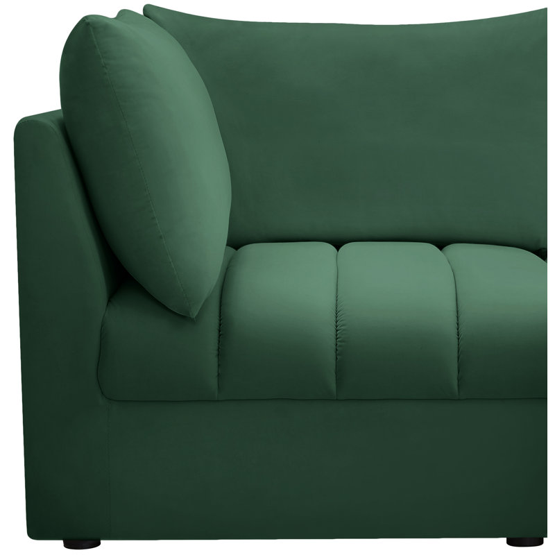 Ensoll 66'' Velvet Loveseat, Green Velvet