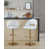 Siège blanc / cadre doré foncé